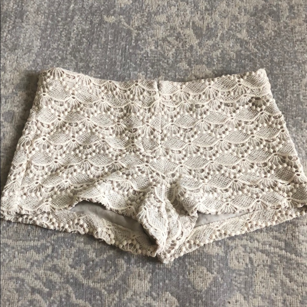 Crochet shorts from Express
